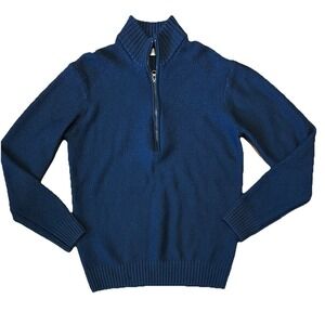 ICEBREAKER Waypoint 1/2 Zip Sweater Blue Sz Medium Performance Merino Wool